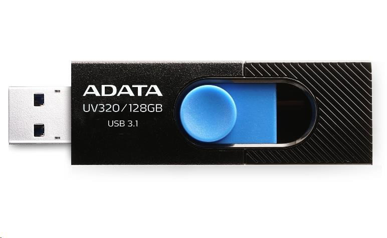Levně ADATA Flash Disk 128GB UV320, USB 3.1 Dash Drive, černá/modrá