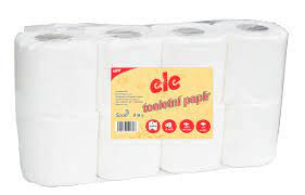 Levně Toaletní papír Ele 3vrs. bílý 100% celuloza 8ks / prodej po balení
