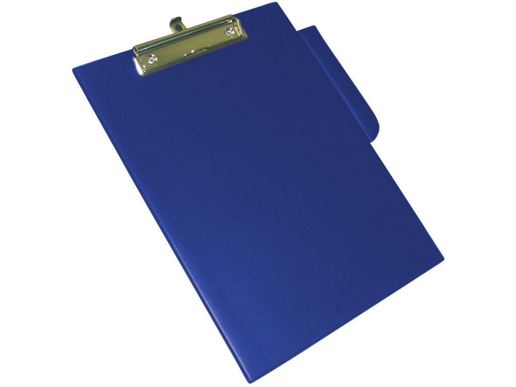 Levně Psací podložka A4 jednodeska s klipem plastik modrá