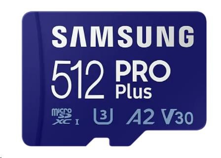 Levně Samsung micro SDXC karta 512GB PRO Plus + SD adaptér