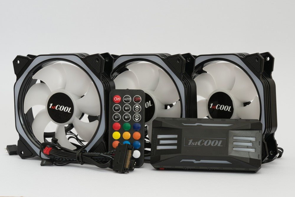 Levně 1stCOOL Fan KIT AURA EVO 4 ARGB, 3x HEXA2 ventilátor + ARGB řadič + dálkový ovladač