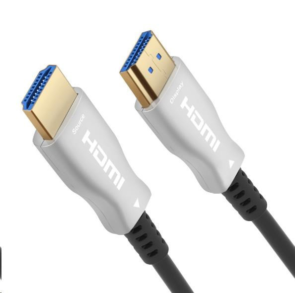 Levně PREMIUMCORD Kabel HDMI optický fiber High Speed with Ether. 4K@60Hz, 20m, M/M, zlacené konektory