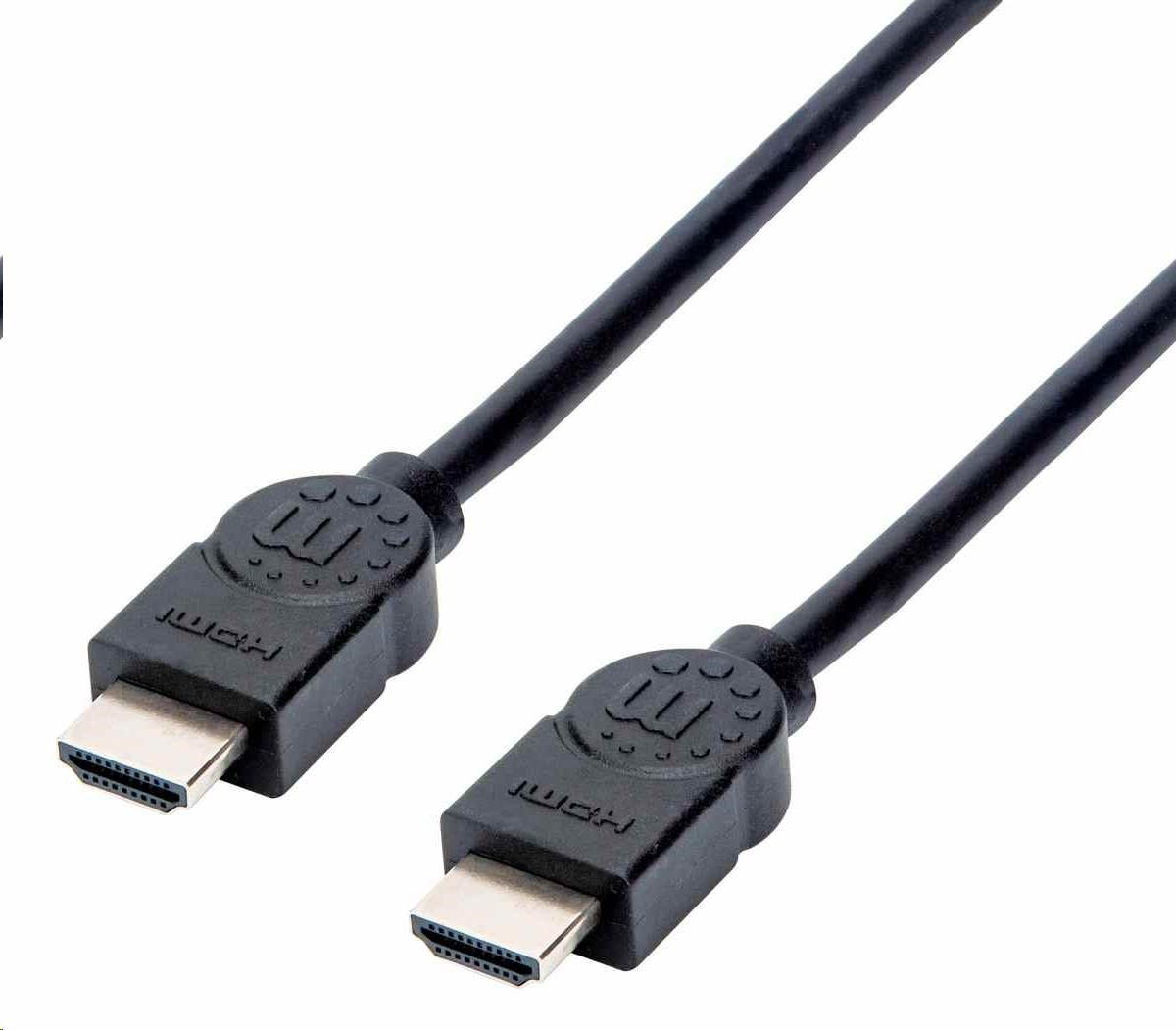 Levně Manhattan HDMI kabel, ARC, 3D, 4K@30Hz, Shielded, 1.5m, černá