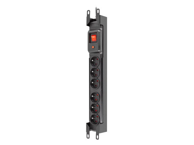 Levně Armac přepěťová ochrana Multi M6, 6x zásuvka, IEC, vypínač, 19" rack, 3m, černá
