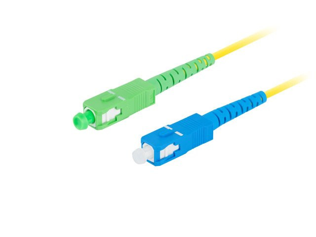 LANBERG optický patch cord SM SC/APC-SC/UPC simplex 2m LSZH G657A1 průměr 3mm, barva žlutá