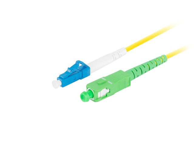 Levně LANBERG optický patch cord SM LC/UPC-SC/APC simplex 5m LSZH G657A1 průměr 3mm, barva žlutá