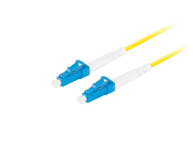 LANBERG optický patch cord SM LC/UPC-LC/UPC simplex 1m LSZH G657A1 průměr 3mm, barva žlutá