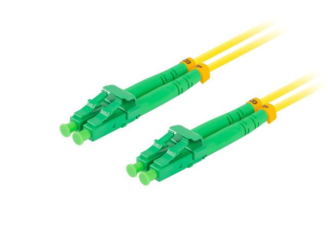Levně LANBERG optický patch cord SM LC/APC-LC/APC duplex 1m LSZH G657A1 průměr 3mm, barva žlutá