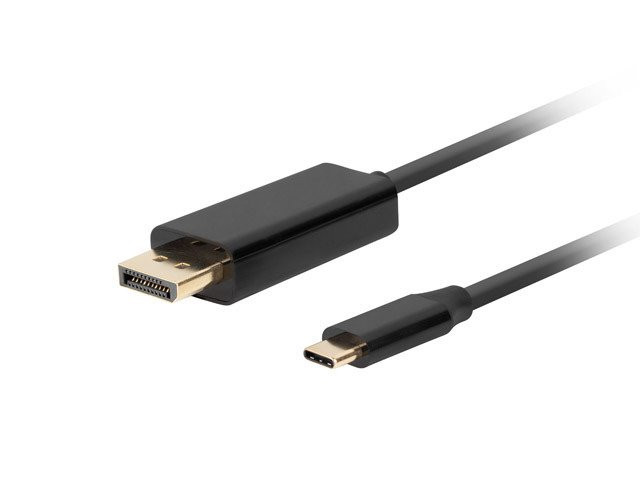Levně Lanberg USB-C(M)->DisplayPort(M) kabel 1m 4K 60Hz černá