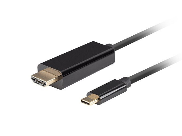 Lanberg USB-C(M)->HDMI(M) kabel 0,5m 4K 60Hz černá