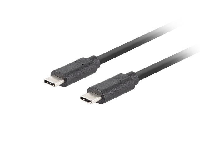 Lanberg USB-C M/M 3.1 GEN 2 kabel 1m 10GB/S PD100W černá