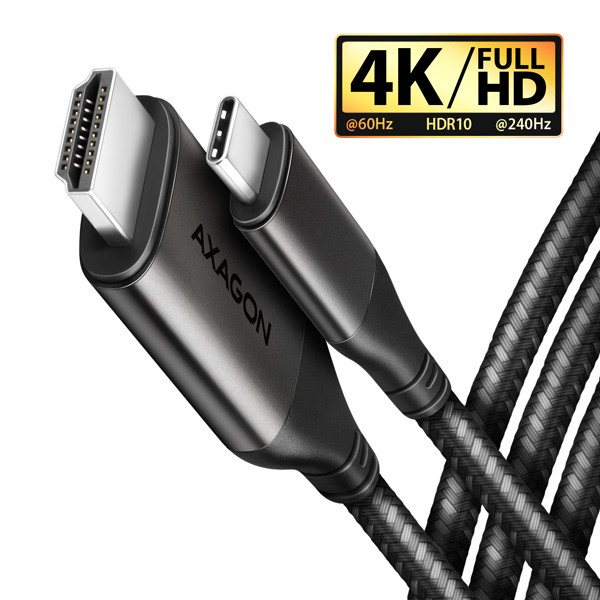 Levně AXAGON RVC-HI2MC, USB-C -> HDMI 2.0a redukce / kabel 1.8m, 4K/60Hz HDR10
