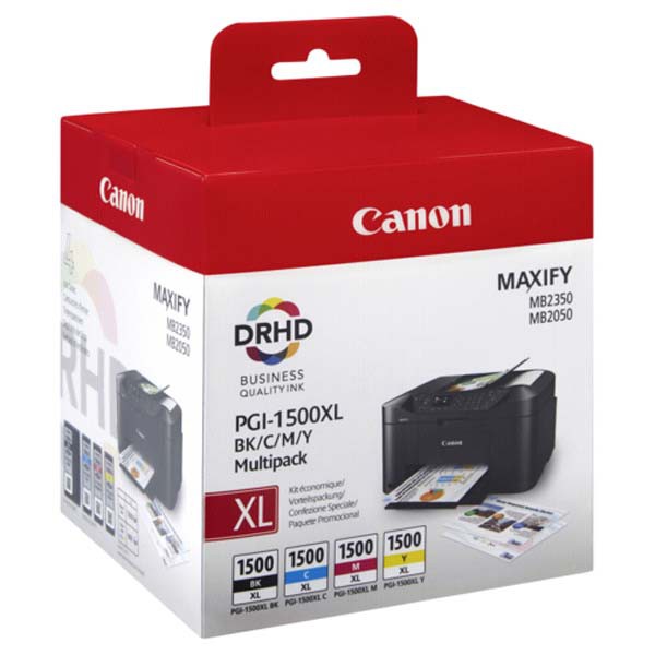 MultiPack Canon PGI-1500-XL - originální cartridge, černá + barevná, 34,7ml/3x12ml multipack