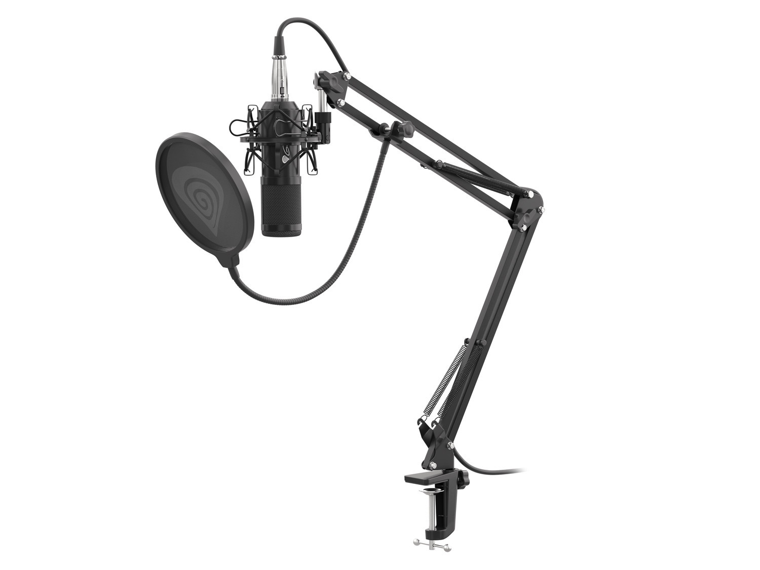 Levně Streamovací mikrofon Genesis Radium 300,XLR, kardioidní polarizace, ohybné rameno, pop-filter
