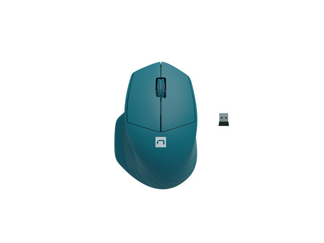 Levně Natec optická myš SISKIN 2/1600 DPI/Kancelářská/Optická/Pro praváky/Bezdrátová USB + Bluetooth/Modrá