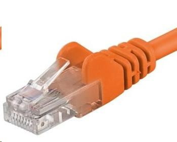 Levně PREMIUMCORD Patch kabel UTP RJ45-RJ45 CAT5e 1m oranžová