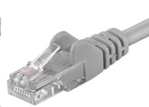 Levně PremiumCord Patch kabel UTP RJ45-RJ45 CAT6 1m šedá