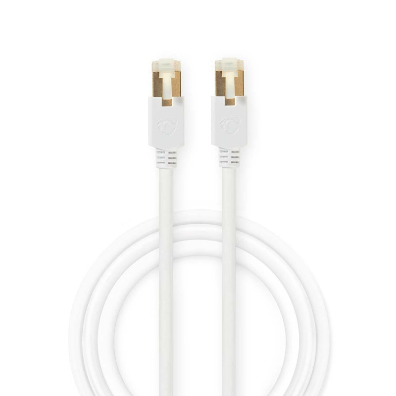 Levně Nedis CCGB85221WT10 - CAT6 S/FTP Síťový Kabel | RJ45 (8P8C) Zástrčka – RJ45 (8P8C) Zástrčka | 1 m | Bílá barva
