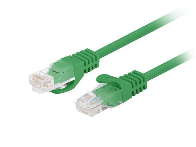 Levně LANBERG Patch kabel CAT.5E UTP 0.25M zelený Fluke Passed