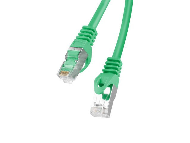 Levně LANBERG Patch kabel CAT.6 FTP 0.25M zelený Fluke Passed