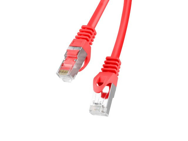 LANBERG Patch kabel CAT.6 FTP 1M červený Fluke Passed