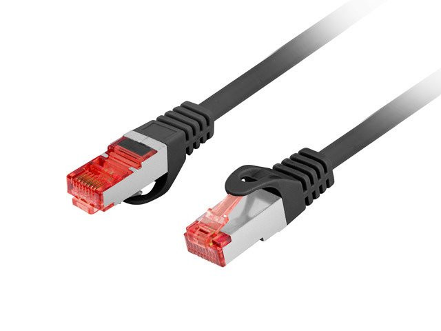 Levně LANBERG Patch kabel CAT 6 S-FTP, AWG 26/7, LSZH, měď, černý, 10m