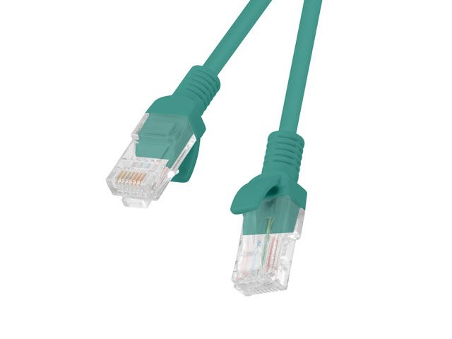 Levně LANBERG Patch kabel CAT.6 UTP 0.25M zelený Fluke Passed