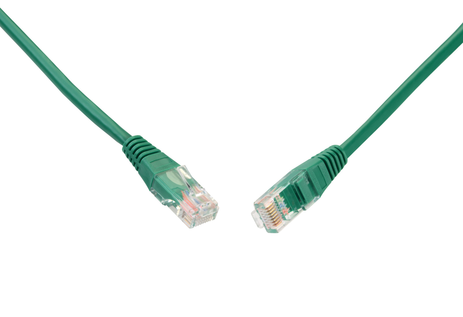 Levně SOLARIX patch kabel CAT5E UTP PVC 5m zelený non-snag proof