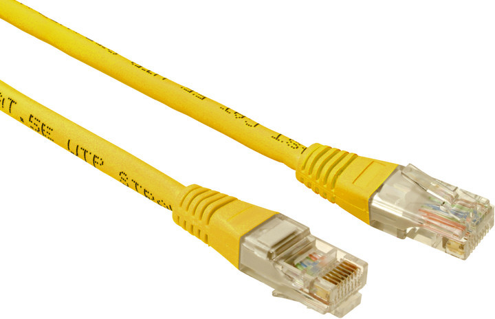 Levně SOLARIX patch kabel CAT5E UTP PVC 2m žlutý