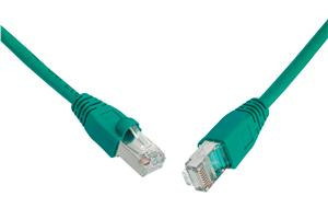 Levně SOLARIX patch kabel CAT5E SFTP PVC 3m zelený snag-proof