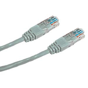 Levně DATACOM Křížený UTP patch kabel 0,5m Cat5e šedý