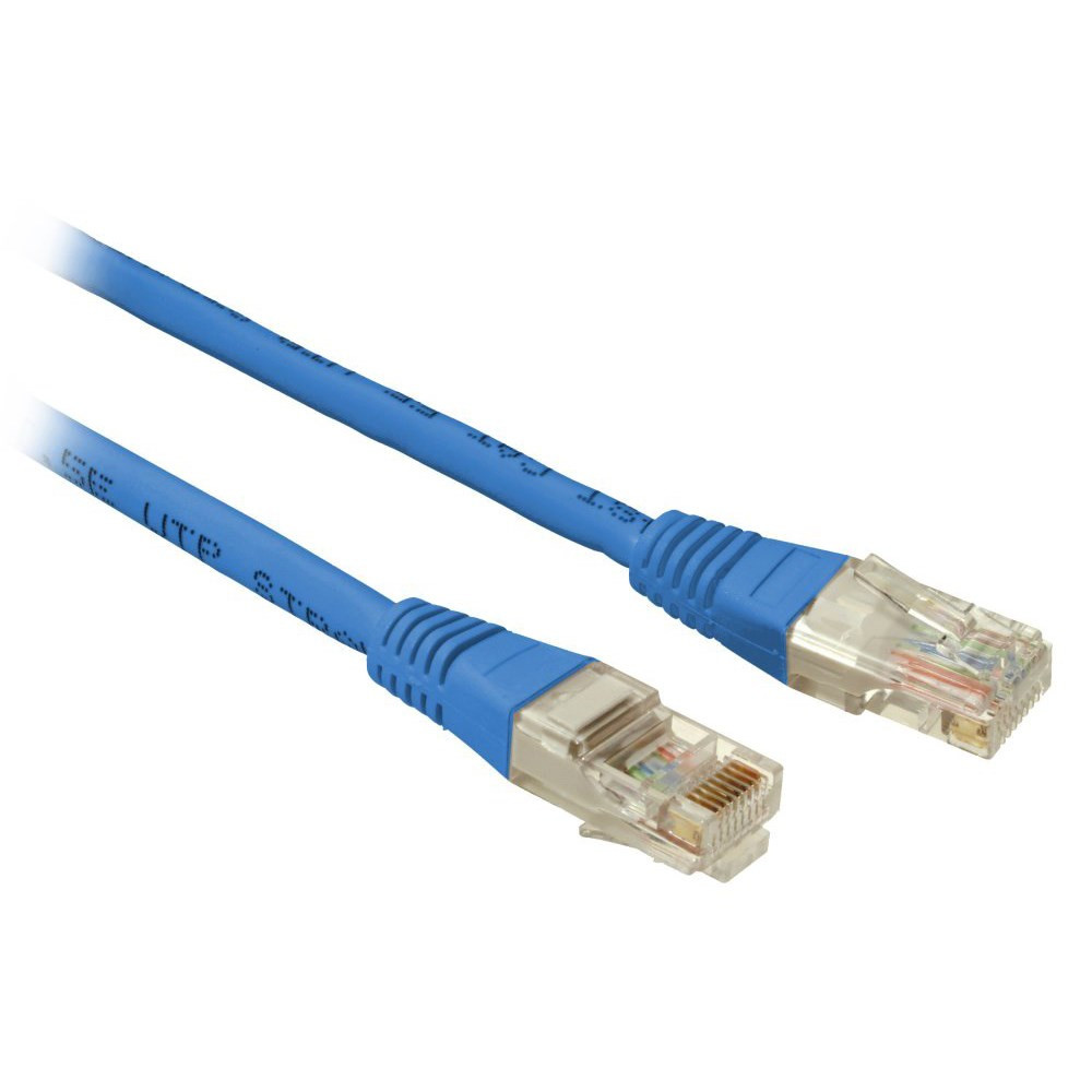 Levně SOLARIX patch kabel CAT5E UTP PVC 0,5m modrý non-snag proof