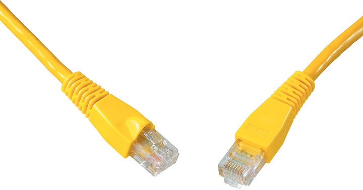 SOLARIX patch kabel CAT6 UTP PVC 7m žlutý snag proof