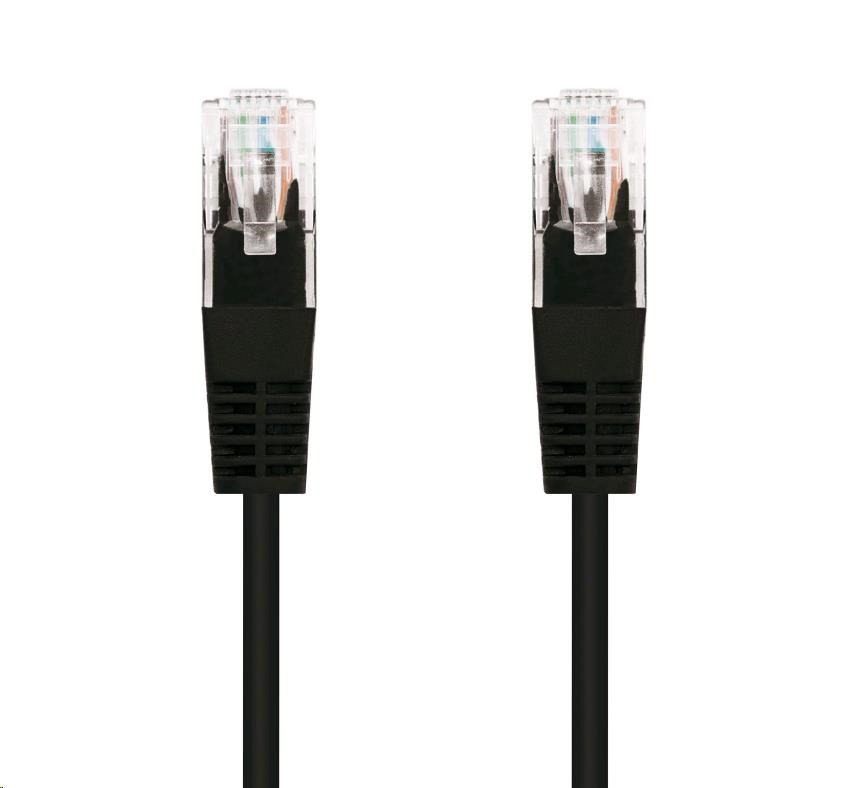 Levně C-TECH kabel patchcord Cat5e, UTP, černý, 5m
