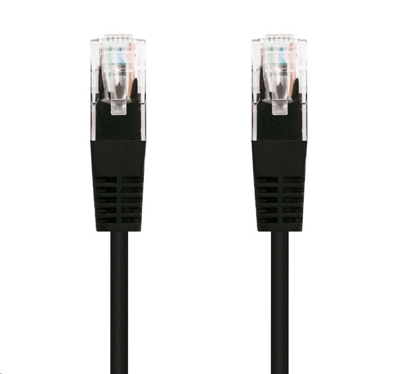 Levně C-TECH kabel patchcord Cat5e, UTP, černá, 2m
