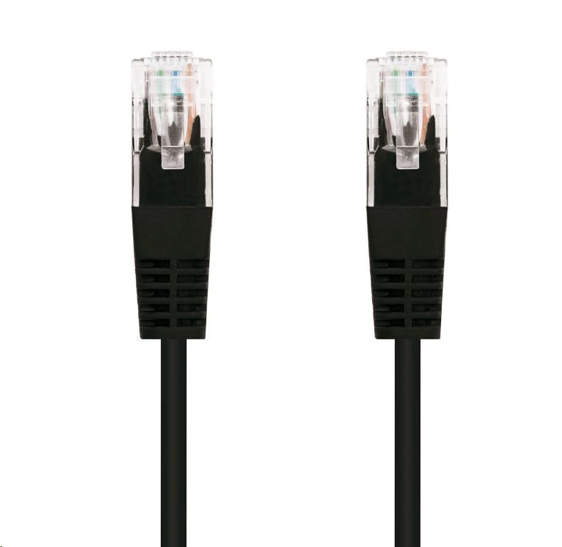 Levně C-TECH kabel patchcord Cat5e, UTP, černý, 1m