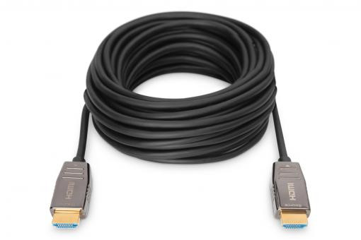 Levně Digitus HDMI 2.1 AOC hybridní optický kabel, Type A M/M, 20m, UHD 8K@60Hz, CE, gold, bl