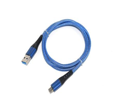 Levně Crono kabel USB 2.0/ USB A samec - USB C, 1,0m, modrý high premium