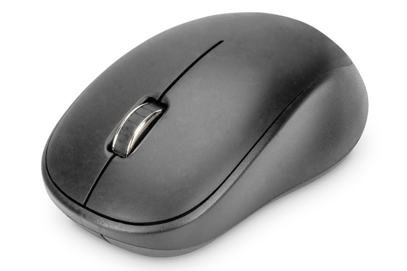 Levně DIGITUS Bezdrátová optická myš 3D, 2,4 GHz, 1000 dpi, černá