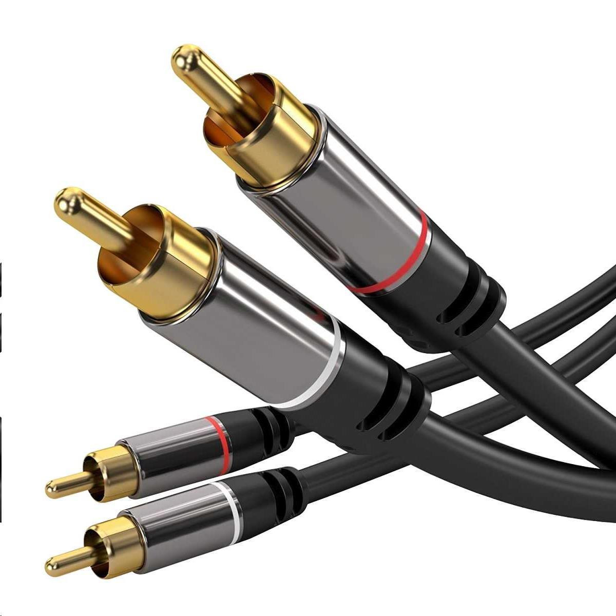 Levně PREMIUMCORD kabel, 2x CINCH-2x CINCH M/M, 5m