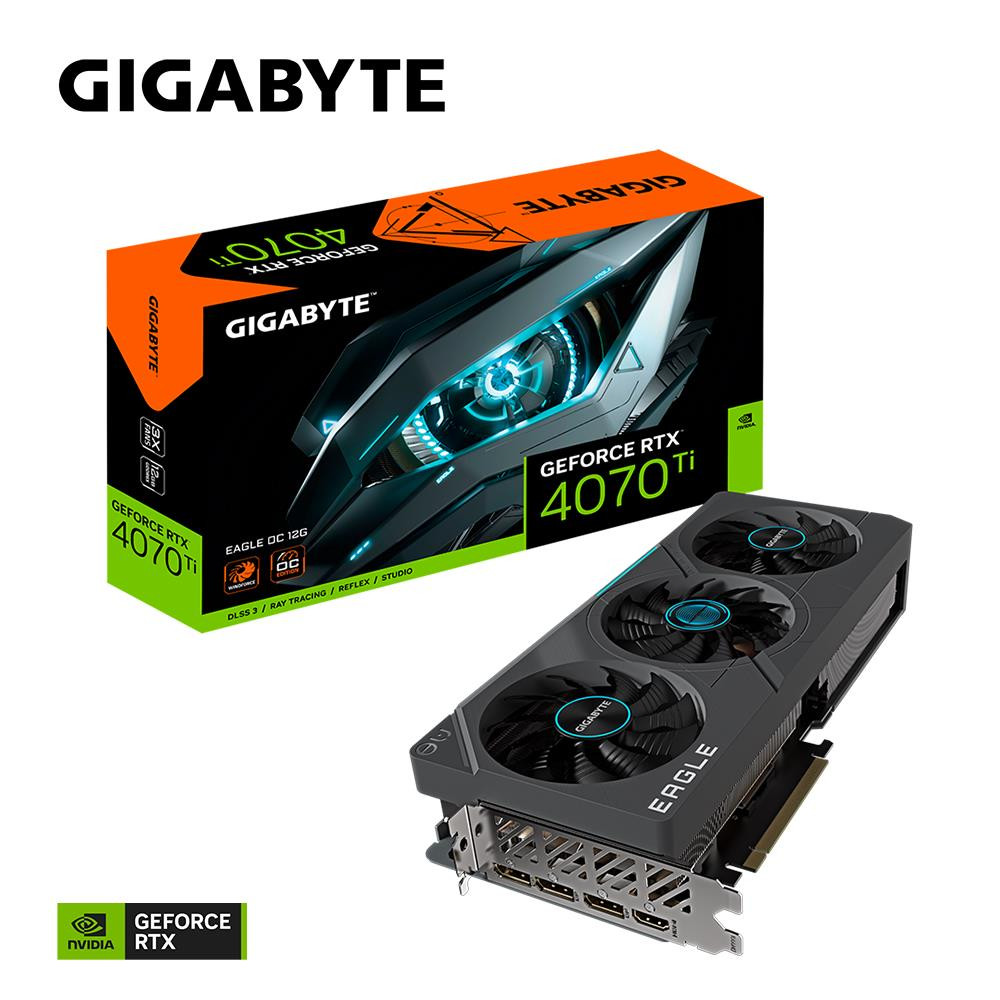 Levně GIGABYTE VGA NVIDIA GeForce RTX 4070 Ti EAGLE LHR OC 12G, 12G GDDR6X, 3xDP, 1xHDMI