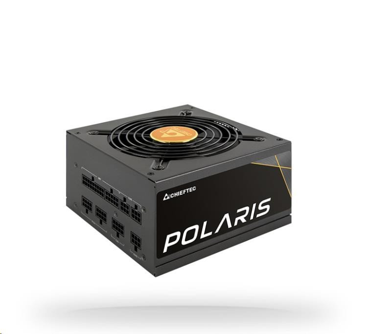 Levně CHIEFTEC zdroj Polaris Series, PPS-650FC, 650W, ATX-12V V.2.4, PS2, 12cm fan, Active PFC, Modular, 80+ Gold
