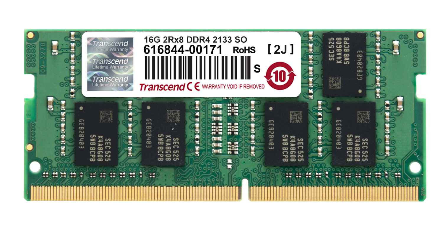 Levně TRANSCEND SODIMM DDR4 16GB 2133MHz 2Rx8 CL15 Retail