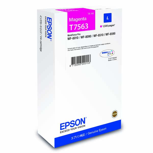 Levně EPSON T7563 (C13T756340) - originální cartridge, purpurová, 1500 stran
