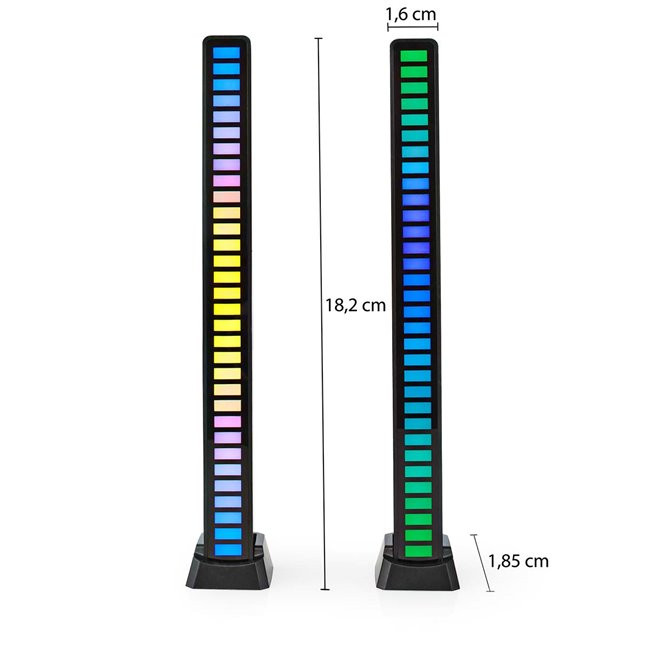 Levně Nedis GALDP110BK - Herní Světlo| RGB | Napájení z baterie | Pro použití: Notebook / Stolní | Černá