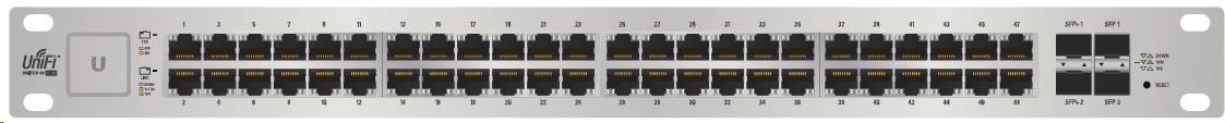 Levně UBNT UniFi Switch US-48-500W [48xGigabit, 500W PoE+ 802.3at/af, pasivní PoE 24V, 2xSFP + 2xSFP+, non-blocking 70Gbps]