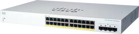 Levně Cisco switch CBS220-24P-4G (24xGbE, 4xSFP, 24xPoE+, 195W) - REFRESH