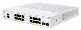 Cisco switch CBS350-16FP-2G, 16xGbE RJ45, 2xSFP, fanless, PoE+, 240W