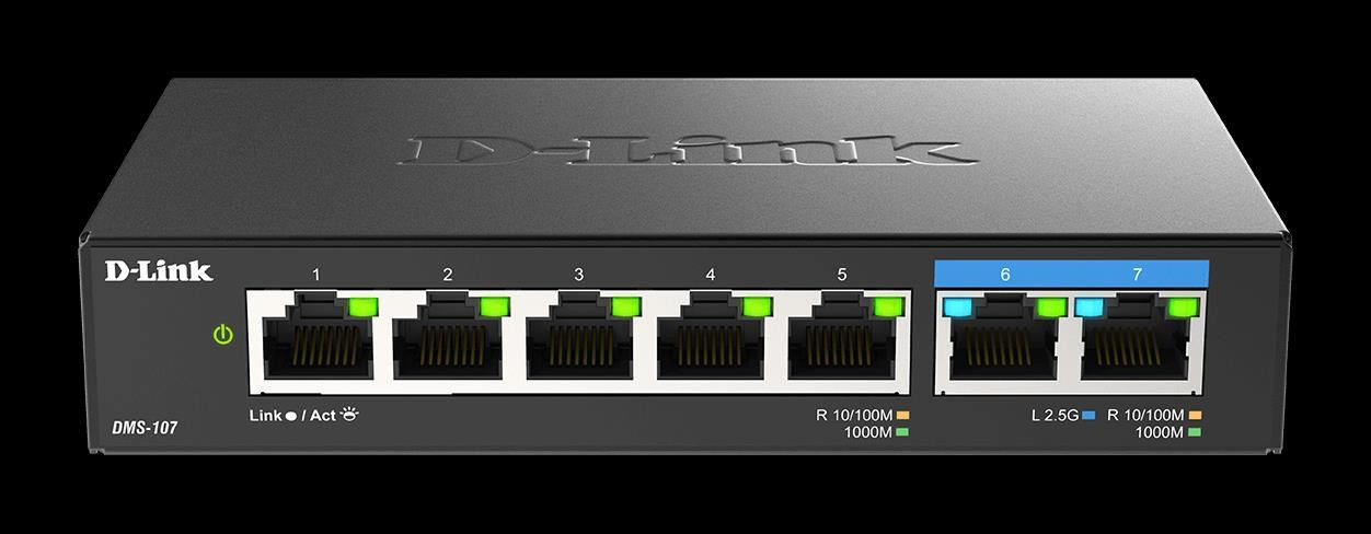 Levně D-Link DMS-107/E 7-Port Multi-Gigabit Unmanaged Switch