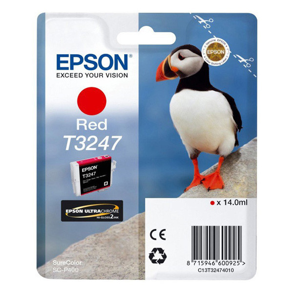 Levně EPSON T3247 (C13T32474010) - originální cartridge, červená, 14ml